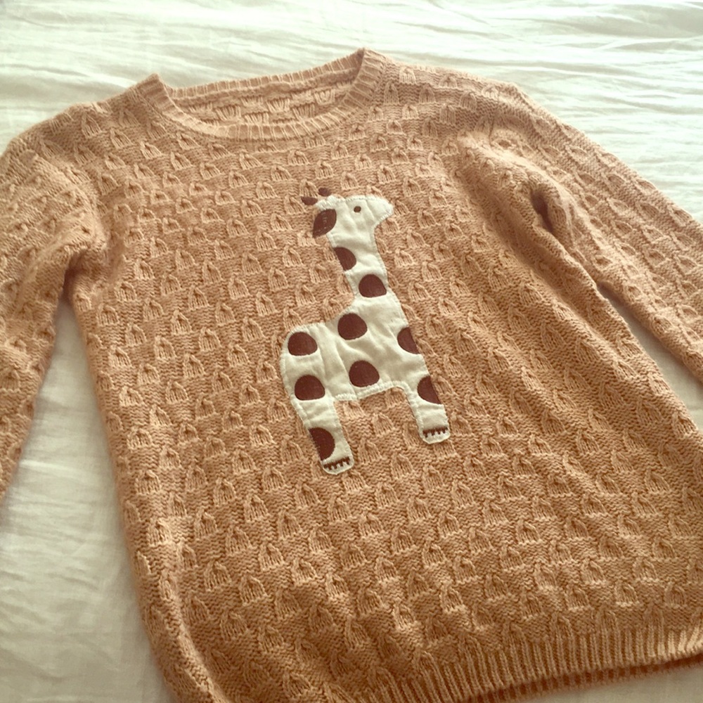 Very cute and soft sweater with a giraffe 🦒